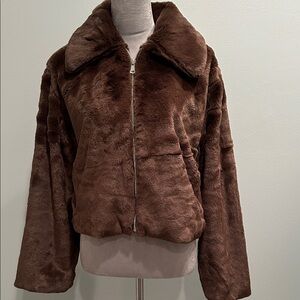Steve Madden Short Faux Fur Jacket M